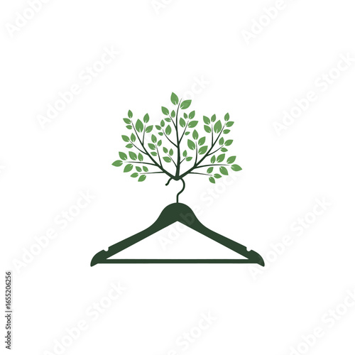 Sustainable Clothing Hanger with Greenery Design