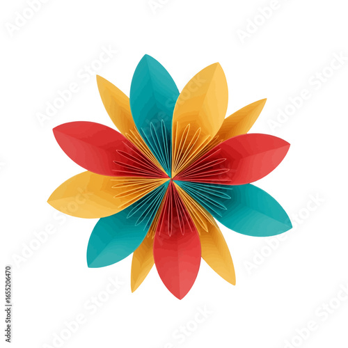 Colorful Origami Flower Design