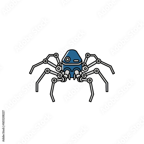 Robotic Spider Machine Design Illustration