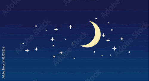 moon and stars