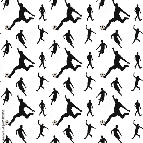 Seamless pattern Football, Soccer player