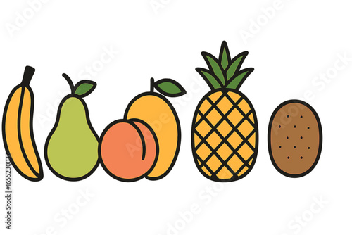 Clean simple silhouette of a set of papaya slices or portion icon