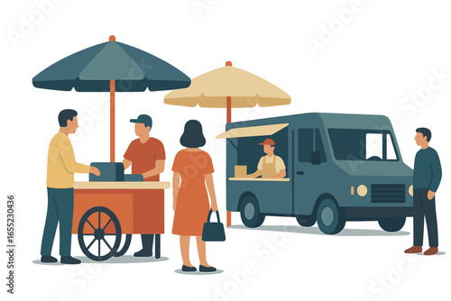Bangkok Street Food in Thailand is filled with food such as summer fruits, dessert, and grilled squid that is delicious and easy to eat