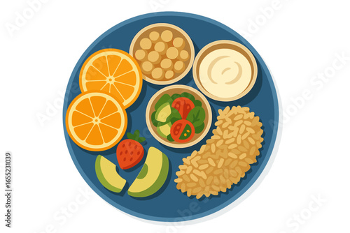 Mediterranean seafood doodle icon featuring hand-drawn scallop and oysters on a plate with lemon, symbolizing la dolce vita, available at an Asian food market