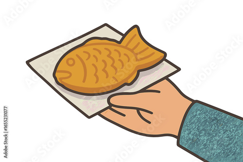 Korean fish cake, Bungeoppang, is a Korean winter snack also known as Bungeoppang fish