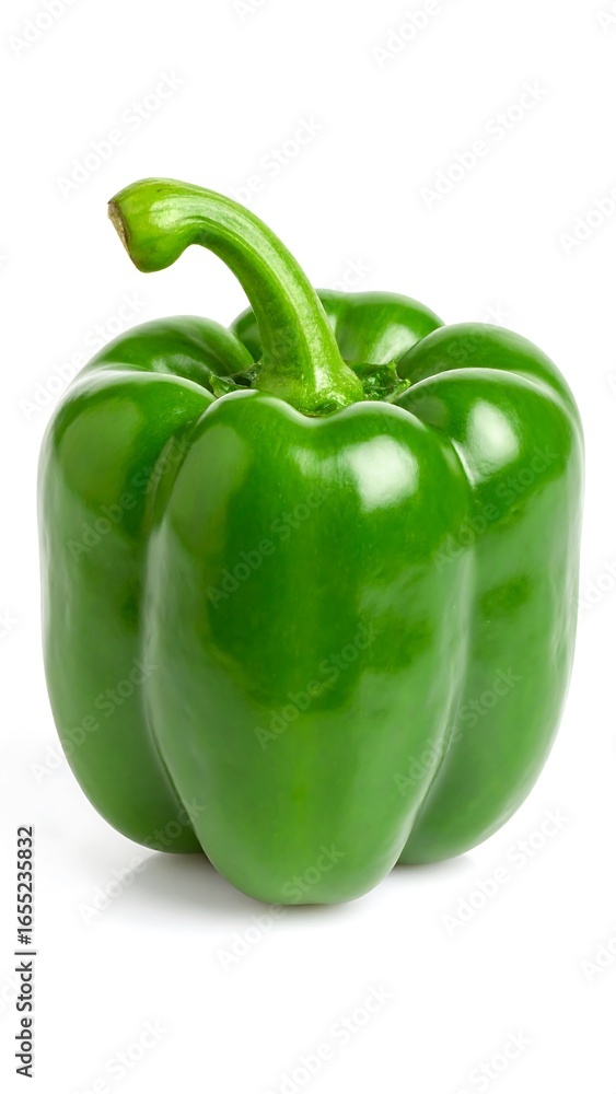 Green bell pepper isolated Green bell pepper isolated