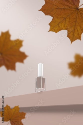 Wallpaper Mural "Autumn-themed Product Illustration with Nail Polish Bottle" Torontodigital.ca