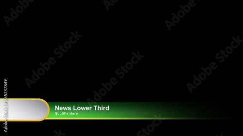 Luxury Green Lower Third Animation for Professional News