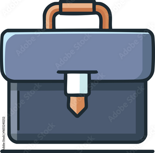 Simple Briefcase Icon Representing Business and Work