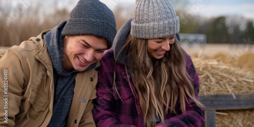 Couple enjoying a hayride in the fall - date ideas for modern couple in autumn seasonal weather