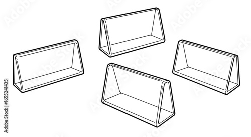 Acrylic place card holders for table settings at events and gatherings
