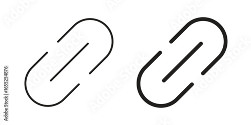 Link Icons in Minimalist Style Isolated on White Background