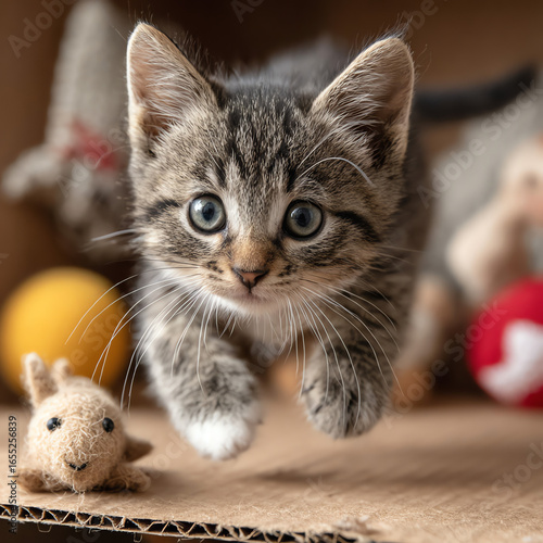 Playful Kitten Ready to Pounce
