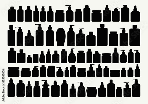 Diverse Collection of Cosmetic Bottles and Containers Showcasing Various Packaging Designs for Skincare and Beauty Products