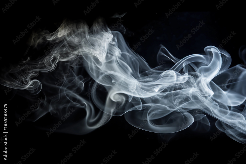 Fototapeta premium Photo Overlay just smoke on black empty background