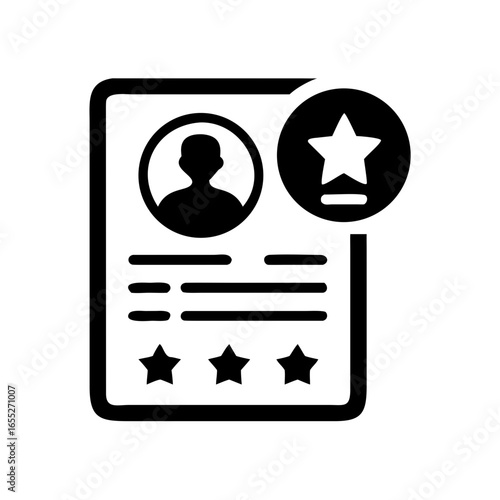 User profile icon with star rating for recognition