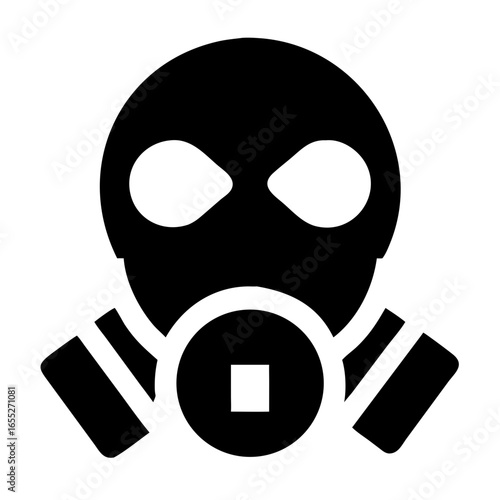Vector icon of a ventilation mask for safety and protection