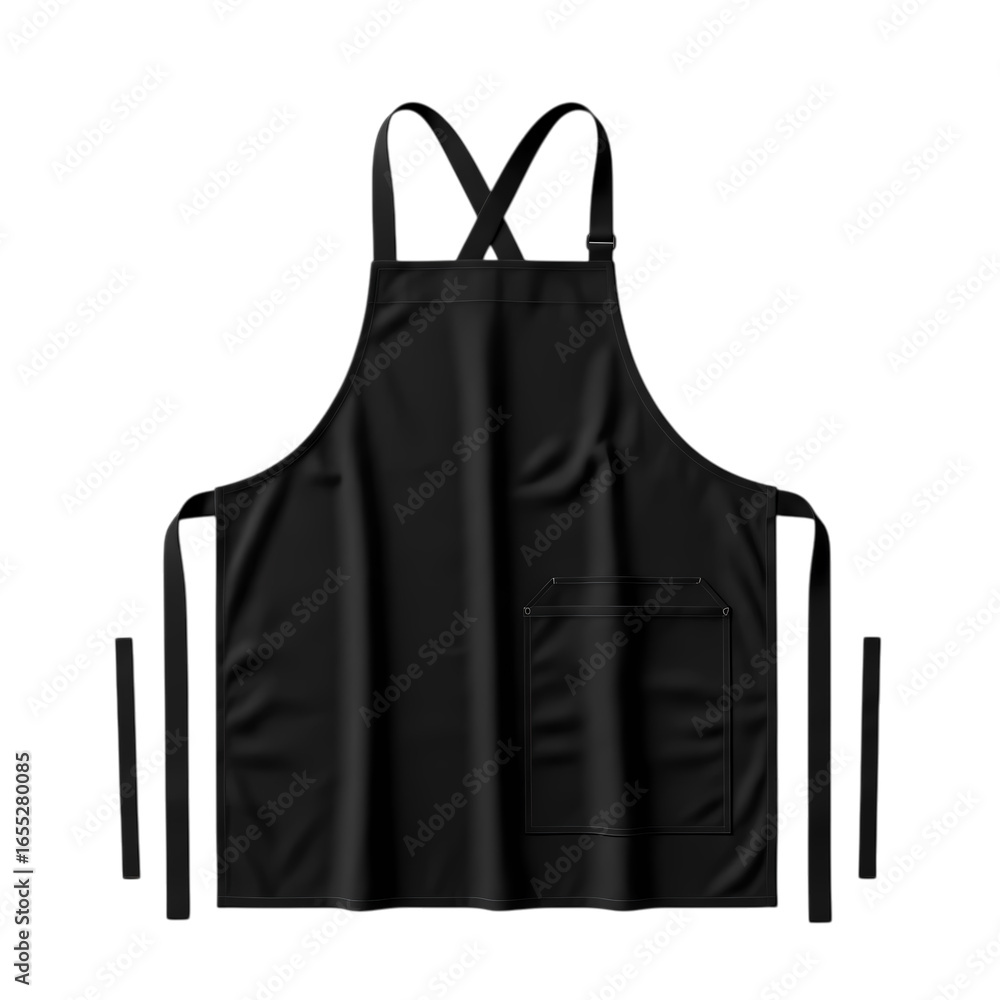 Naklejka premium Black Apron Mockup: Restaurant, Kitchen, Culinary Uniform