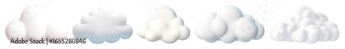 Obraz na płótnie PNG White cloud fluffy circle transparent background.