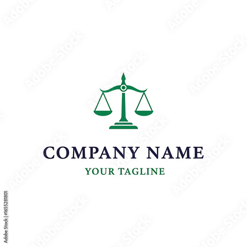 A stylized logo depicting a balance scale, representing justice and legal services.