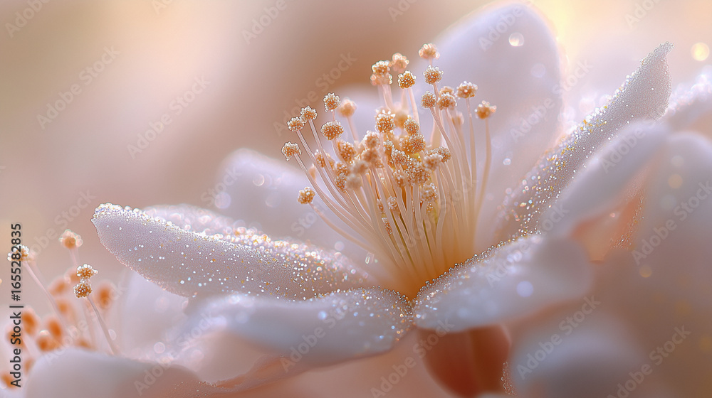 Fototapeta premium Dreamy Botanical Macro Collection of Flowers, Petals & Nature Textures — Soft Focus Backgrounds for Desktop Wallpapers 