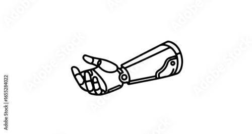 Object robotic arm prosthetic hand advanced technology medical innovation healthcare engineering design futuristic limb vector