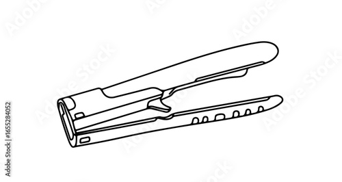 Object explore the precision of a staple gun tool for upholstery woodworking and construction projects with this outline vector