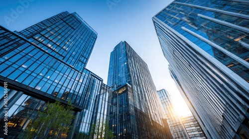 Wallpaper Mural Modern skyscrapers rise against a clear sky. Torontodigital.ca