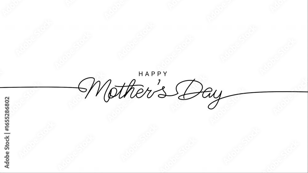 Mother's day quote text effect and love for mother text animation vedio black white color