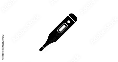 Object digital thermometer for fever check medical equipment and healthcare temperature measurement vector graphic vector