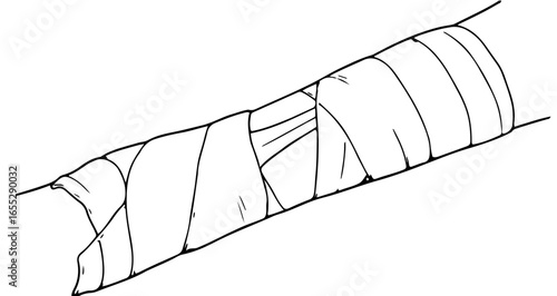 Object medical bandage wrap for injury treatment and first aid support for sprains and wound care illustration vector