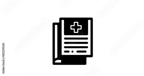 Object medical records healthcare document patient information health history clinical data report form insurance 100 vector