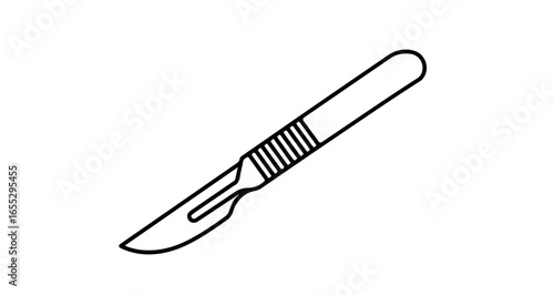 Object explore surgical scalpel vector illustration for medical procedures and healthcare applications, perfect for design projects vector