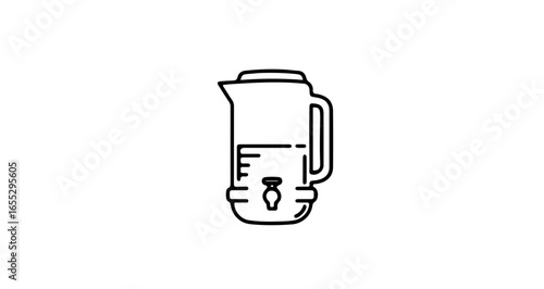 Object beverage dispenser with spigot for juice water iced tea and lemonade for party and home use illustration vector
