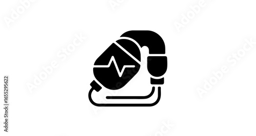 Object explore oxygen mask vector icon for medical respiratory equipment and emergency breathing assistance design vector