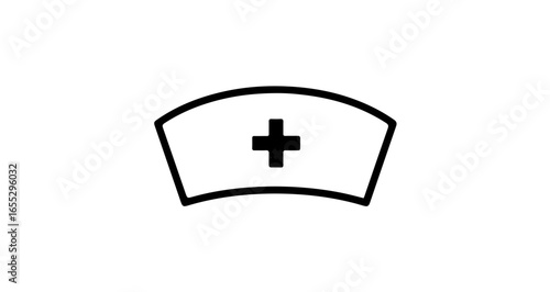 Object nurse hat vector illustration for medical professionals healthcare and nursing symbol clip art graphic design vector