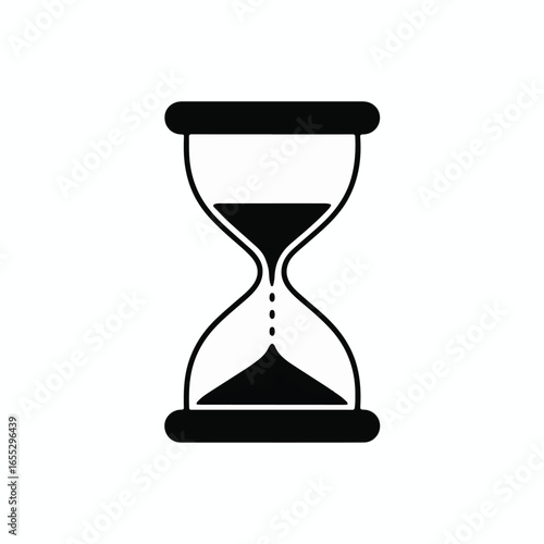 Elegant hourglass design symbolizing time management, deadlines, and the passage of moments, perfect for business and project visuals