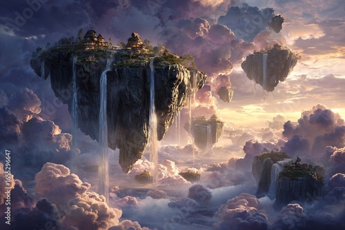 Mystical Floating Islands: A Dreamlike Fantasy Landscape