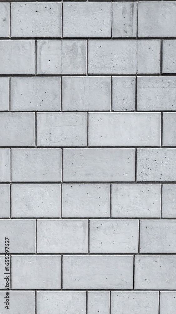 Obraz premium Light gray rectangular tiles create a repeating pattern