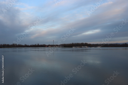 clouds over the river