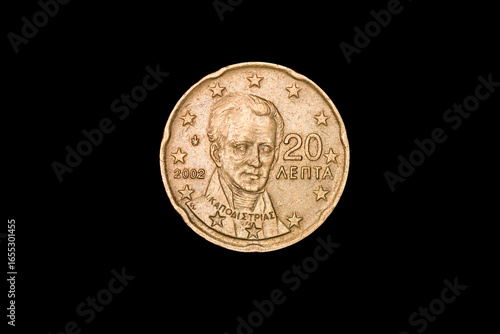 Quadro em tela Ioannis Antonios Graf Kapodistrias auf 20 Eurocent-Münze