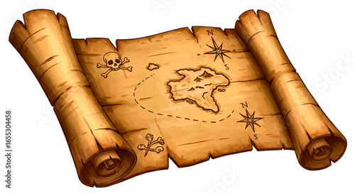 Rustic Wooden Treasure Map Adventure