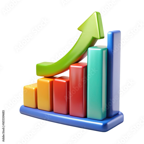 3d growth chart with upward arrow isolated on transparent background Free Download 3d growth chart with upward arrow isolated on transparent background - GFXLoad