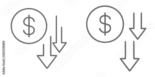 Money Decrease Icons