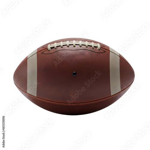 American Football: Pro Style Leather Ball, Close-up View