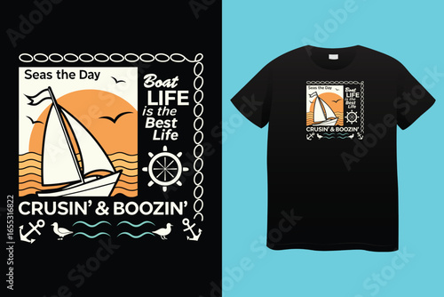 Great adventure sailor graphic vector art t-shirt design print