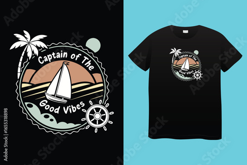 Thousand miles sailor graphic vector art t-shirt design print