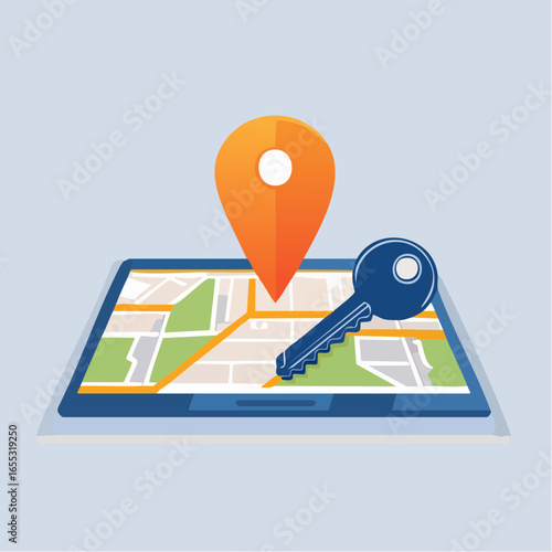Digital Map Interface With Location Key
