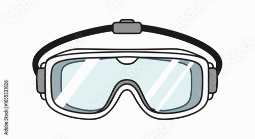 Protective eyewear illustration emphasizing safety, clarity, and modern design aesthetics for various applications