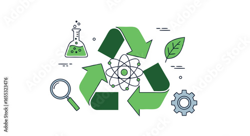 Sustainable science innovations illustrating eco-friendly research and development for a better future world and improved environmental conservation
